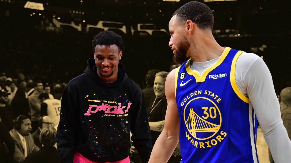 Stephen Curry says he spotted Bronny James' freak athleticism during a 2009 visit to LeBron's mansion: "Now to see him in the league is crazy"