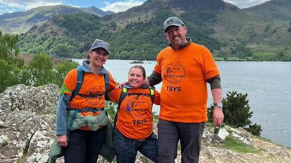 Girl with cancer hikes 11 miles for tumour charity