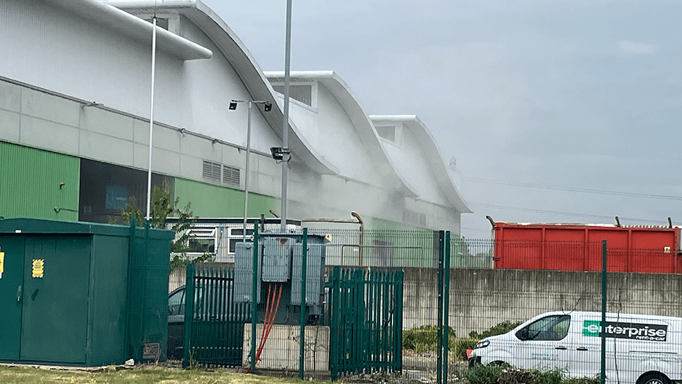 Fire breaks out at recycling centre