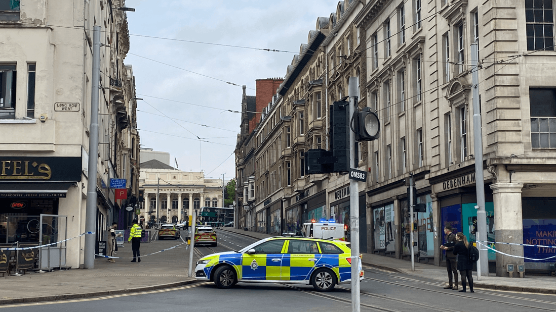 Investigation after man stabbed in city centre