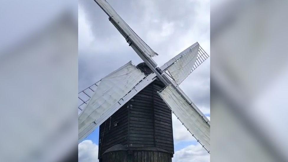 Sails of 200-year-old windmill turning once more