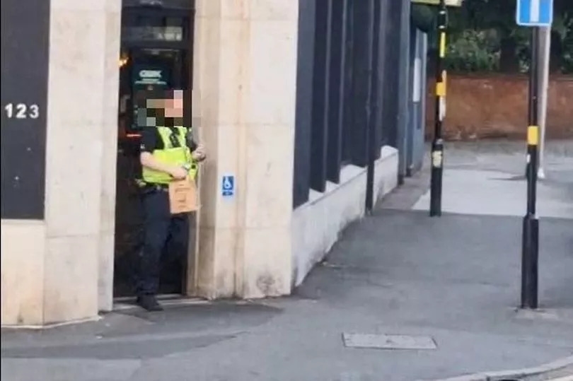 Anger as police officer in Sutton Coldfield parks on double yellows to get German Doner Kebab meal