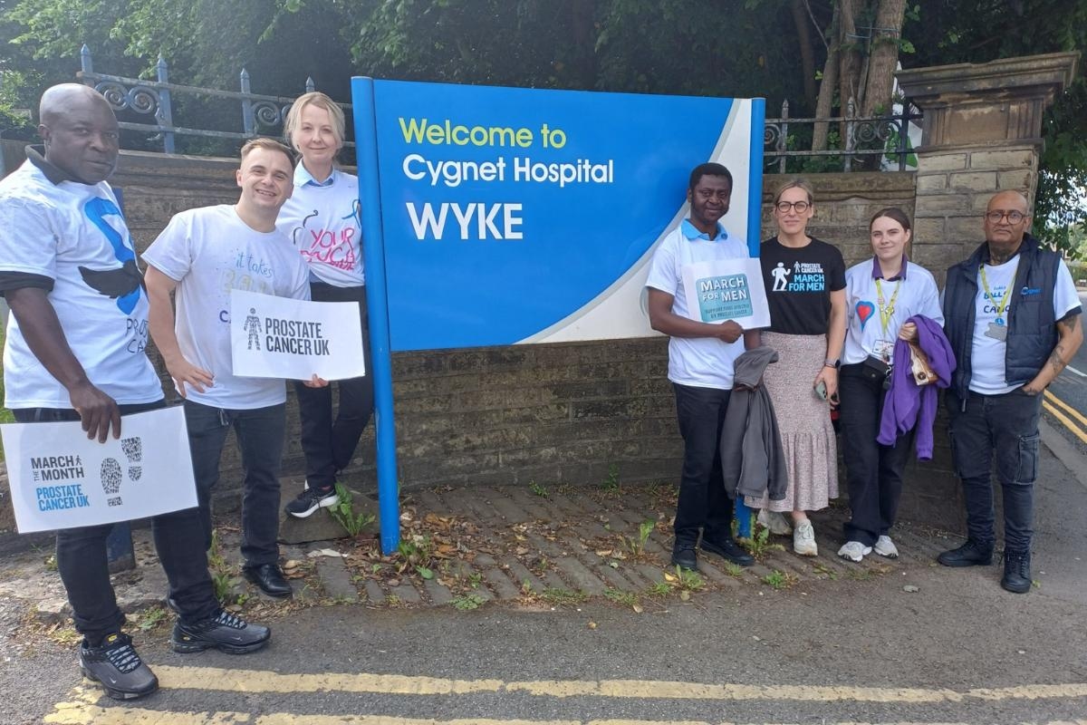 Hospital staff and patients raise prostate cancer funds with walk