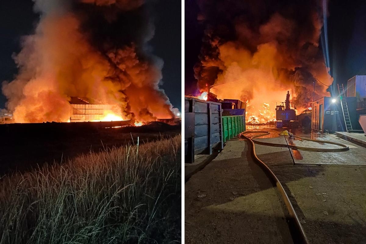 Huge fire tears through Erith warehouse as 150 firefighters battle flames overnight