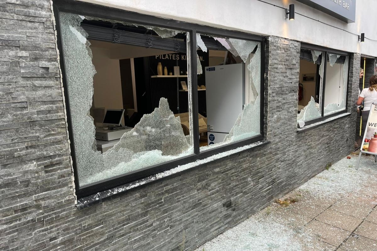 Pilates class horror as youths 'with machetes' smash windows with bricks and blades