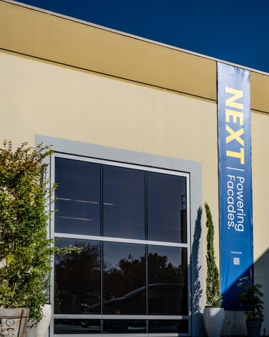 NEXT Energy Installs First-Ever Large Format Building Integrated Organic Photovoltaic (BIPV) Façade