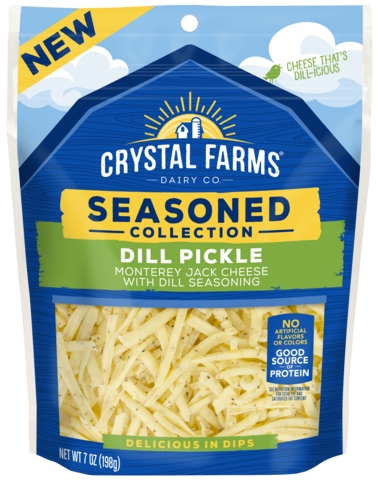 Crystal Farms Brings the Zing With Limited-Time Dill Pickle Shredded Cheese