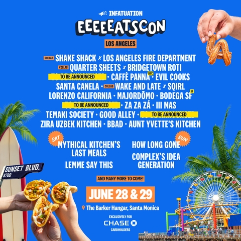 Celebrating Los Angeles with the Return of The Infatuation's EEEEEATSCON Los Angeles in Santa Monica This Summer