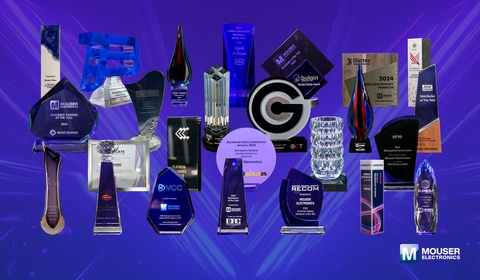 Mouser Electronics Honored for Distribution Excellence by Leading Manufacturers of Electronic Components