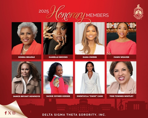 Trailblazers in Arts, Politics, Business, and Advocacy Inducted as Honorary Members of Delta Sigma Theta Sorority, Inc.