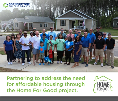 Cornerstone Building Brands Helps Make Homeownership Possible for Five Families in Raleigh; Company Returns as Presenting Sponsor of 2025 Habitat Wake Builders Blitz