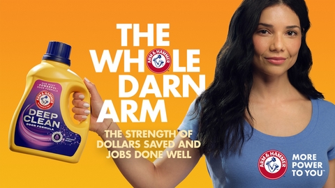 ARM & HAMMER™ Rolls Up Its Sleeves and Delivers "The Whole Darn Arm" for Hardworking Consumers