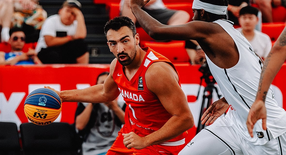 Canadian men upend 6th-ranked Austria in opener at FIBA 3x3 basketball World Cup