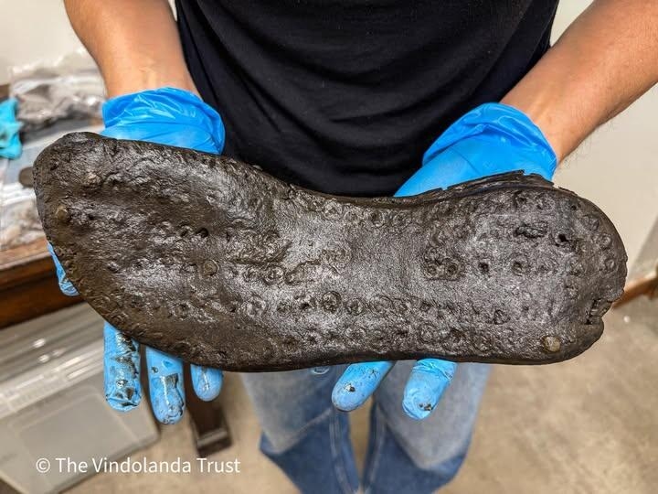 "Unusually large" 2,000-year-old shoes unearthed by archaeologists