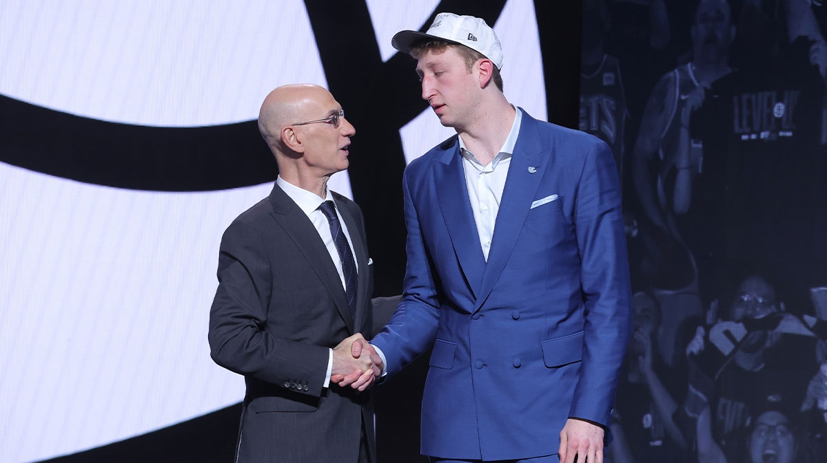 Danny Wolf's weeping brother goes viral after Nets' 2025 NBA Draft pick