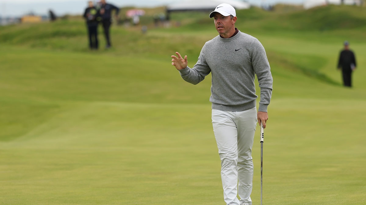 Rory McIlroy's wild driver mars homecoming opening Open Championship round