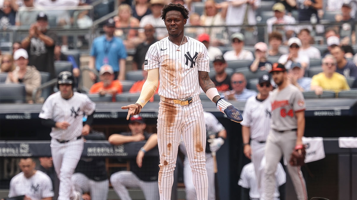 Yankees' Jazz Chisholm Jr. reacts to viral ‘sweaty' shoeless moment
