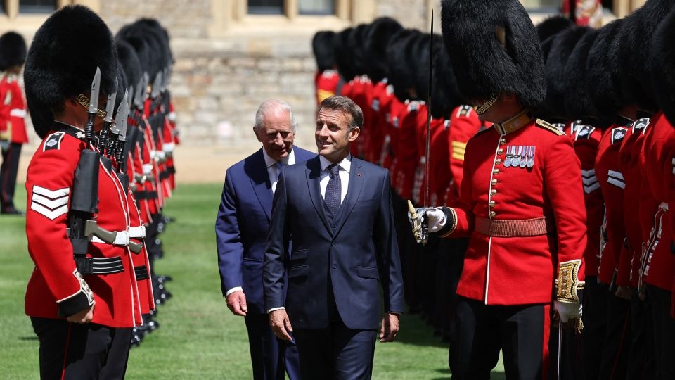 Watch as Macron meets King Charles III in Windsor as state visit begins