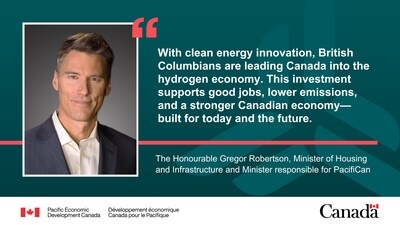 Government of Canada invests in British Columbia's hydrogen and fuel cell sector