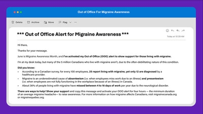 Uniting for Migraine Awareness: Second Year of Out of Office for Migraine Awareness Educates Canadian Workplaces