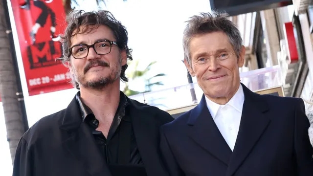 Fans React to Pedro Pascal Touching Willem Dafoe's Wife in 2024 Clip