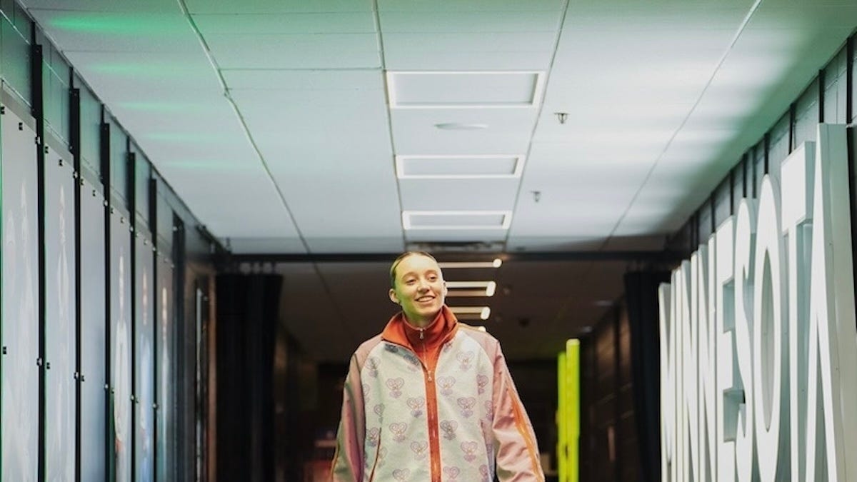 Paige Bueckers Just Tunnel Walked in a Custom Dapper Dan Sweatsuit