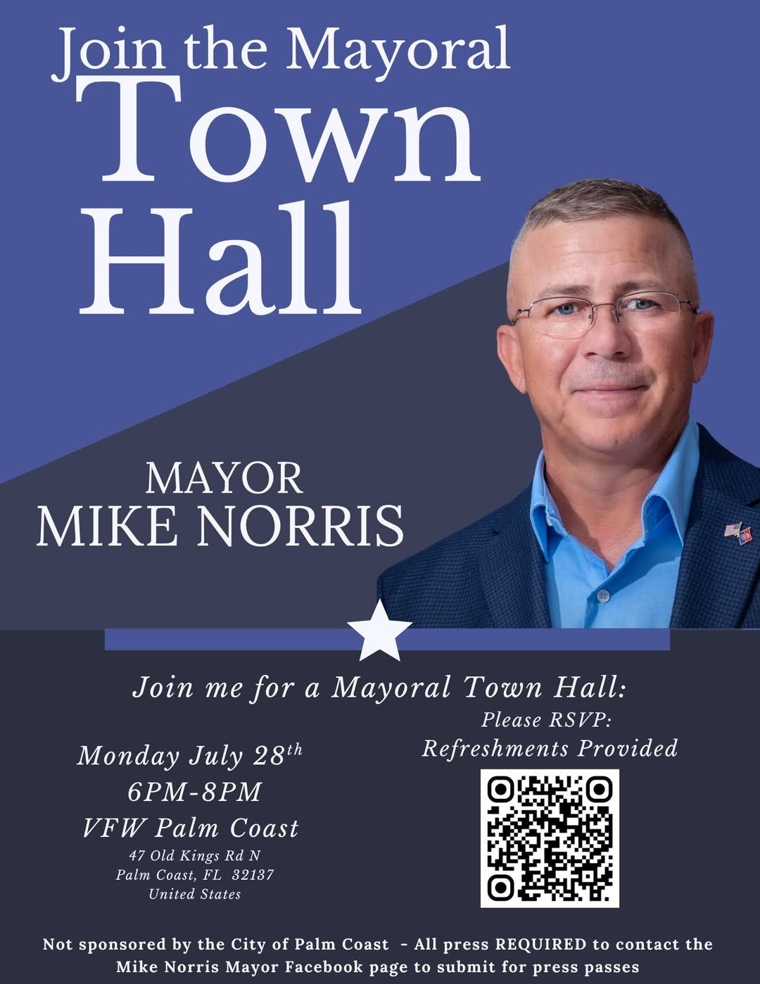 Palm Coast mayor to host his own town hall amid censure and push for removal