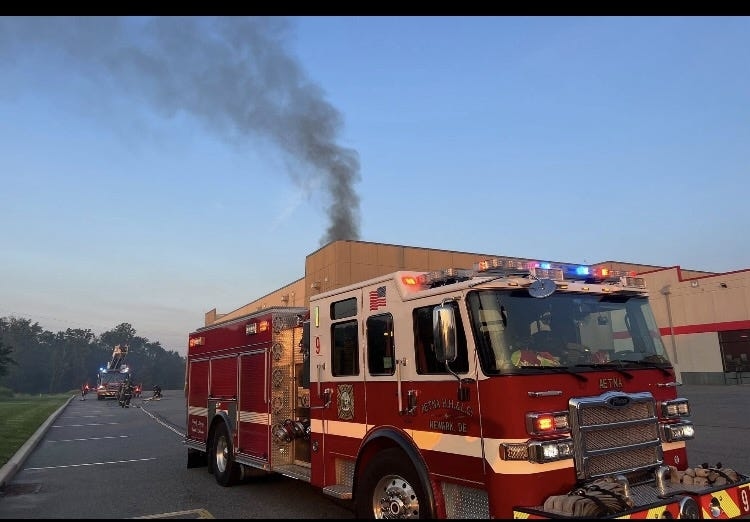 Rooftop fire strikes Main Event entertainment center in Christiana. Fireworks suspected