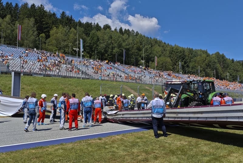 Metal structure falls on track ahead of F1 race in Austria
