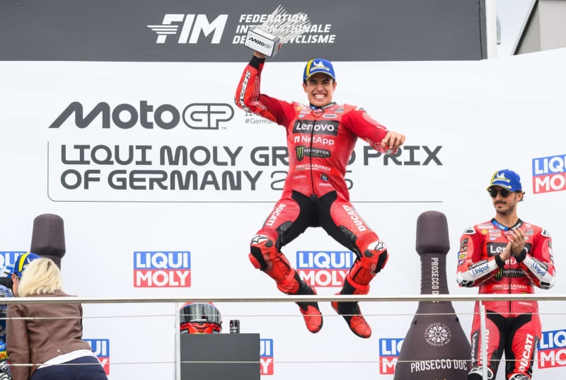 MotoGP great Marquez celebrates 200th race with win in Germany