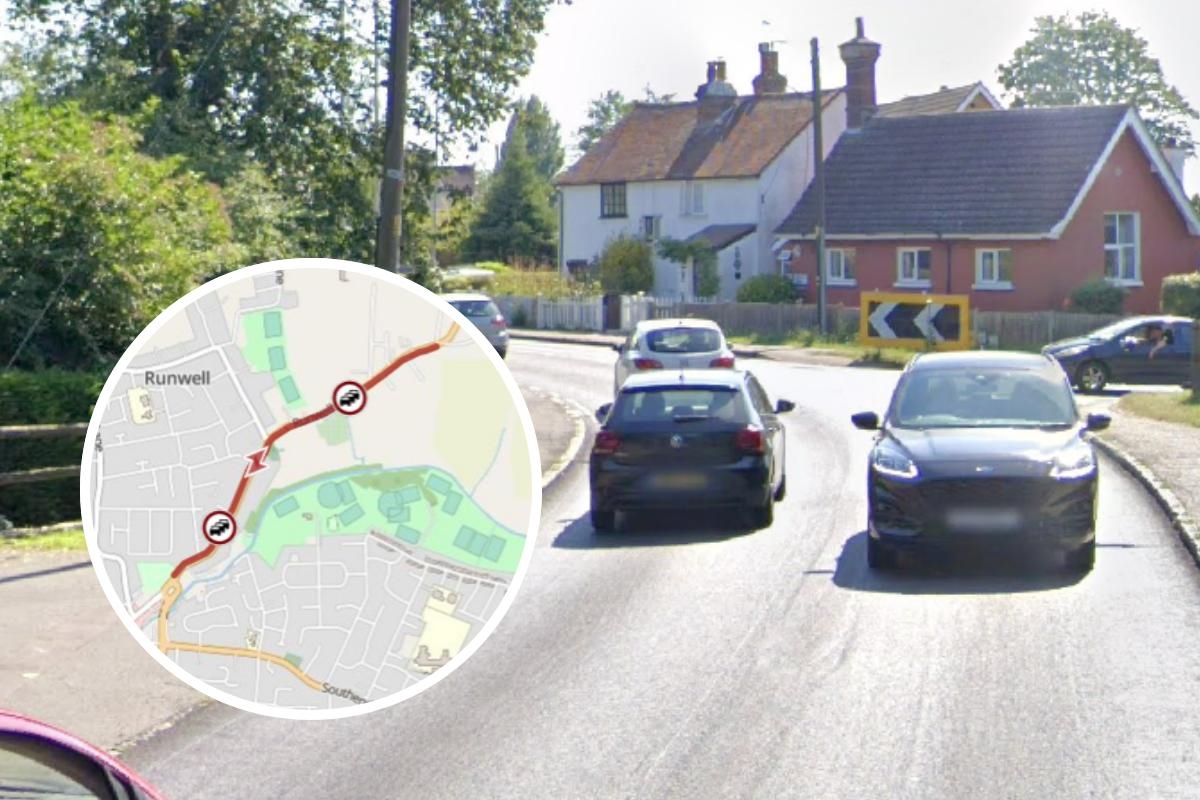 Major south Essex road blocked after van crash with traffic building