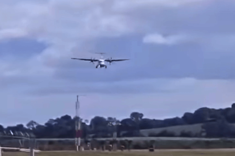Nail-biting moment skilled Edinburgh pilot lands buffeted plane in windy weather