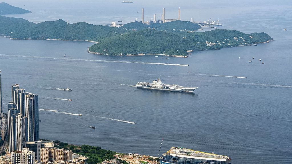 China's first domestically built aircraft carrier visits Hong Kong in show of power