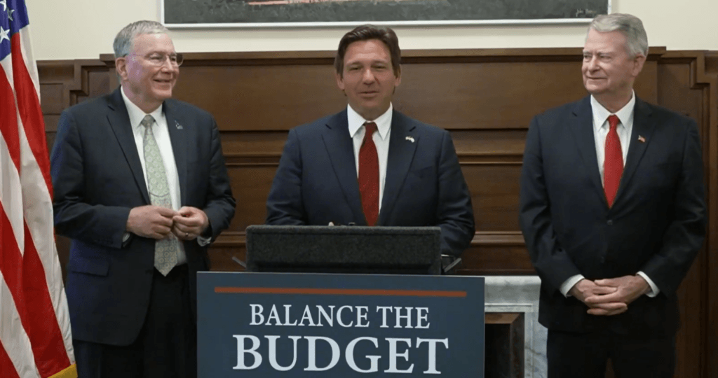 DeSantis touts balanced budget amendment in Idaho, Montana