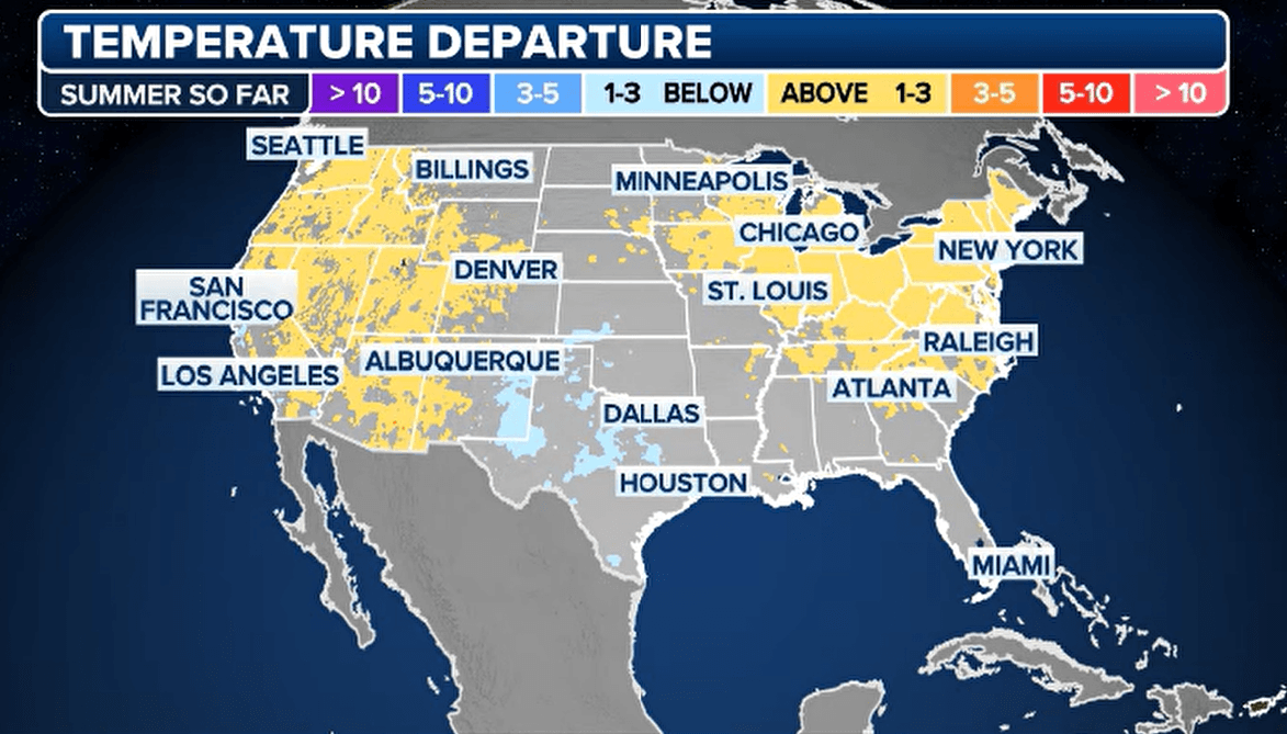 August weather outlook adds sizzle to much of nation, soakers for the Southeast