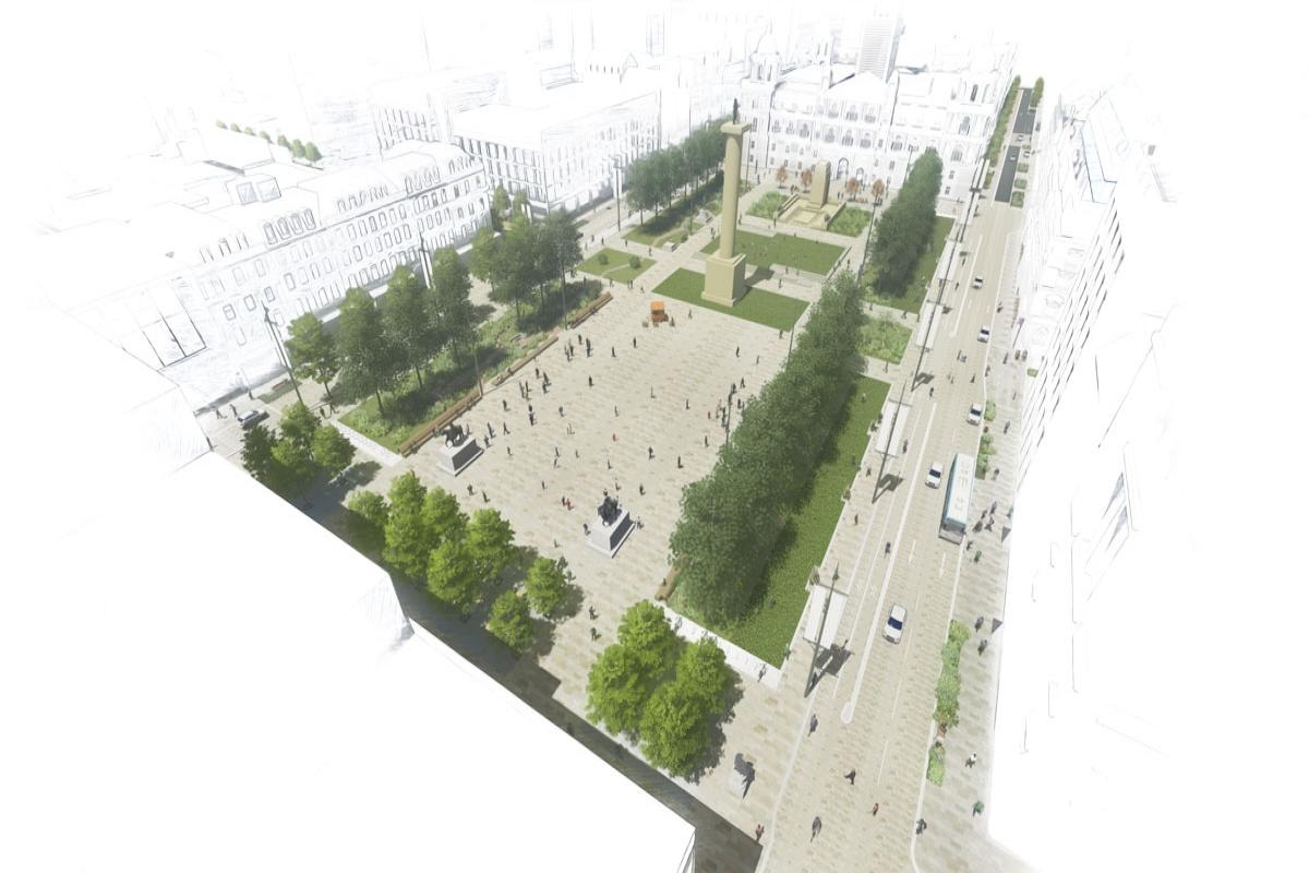 What Glasgow's George Square will look like when it reopens in 2026