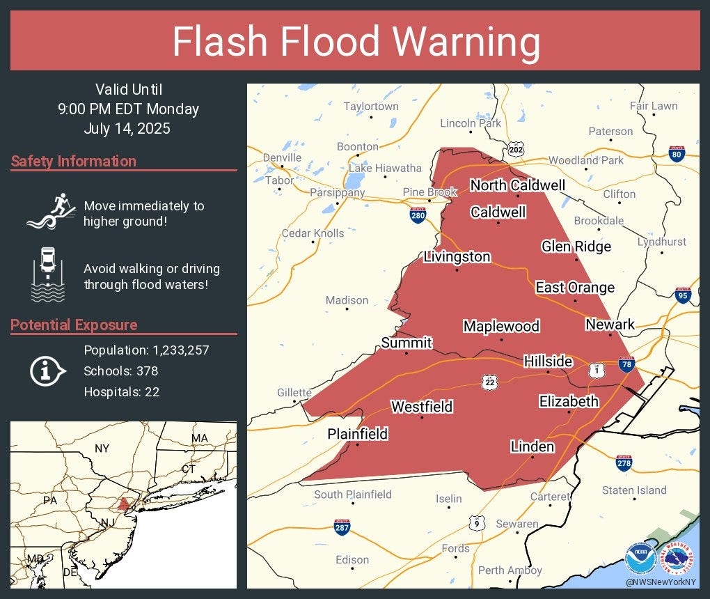 Thunderstorms bring flash flooding to Central Jersey. Here's what we know