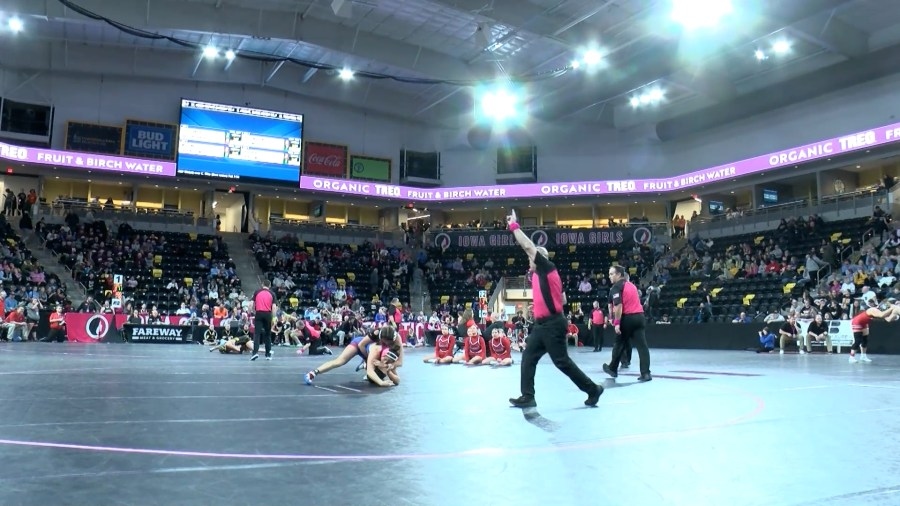 Three local IGHSAU girls wrestlers remain in mix for first place, others battle for podium placement at final day of State Tournament