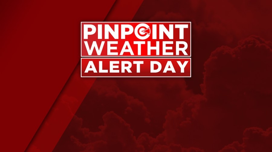 Pinpoint Weather Alert Days for Tuesday severe storms, Friday and Saturday temperatures