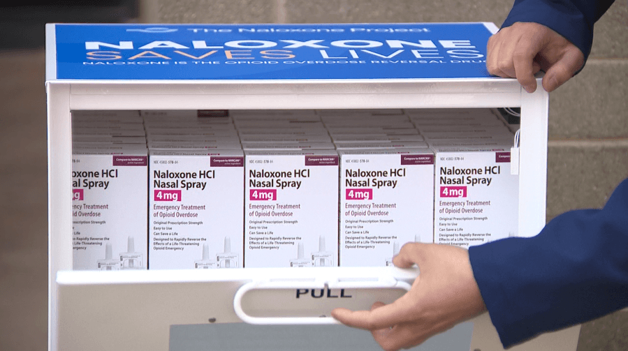 Naloxone vending machines added at 3 Denver police stations
