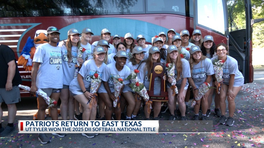 UT Tyler softball returns with 2025 DII National Championship trophy