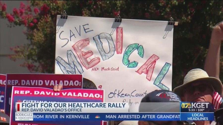 Protesters rally against Medicaid cuts outside Rep. David Valadao's office after Senate passes ‘Big, Beautiful Bill'