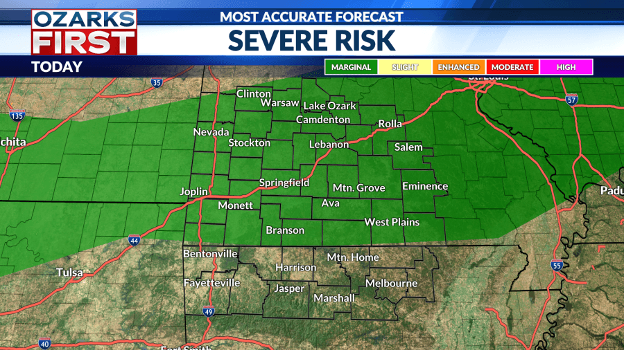 Heavy rain, lightning and gusty winds with afternoon storms