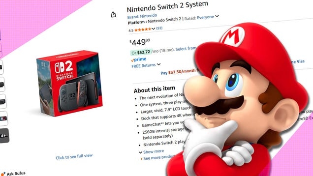The Nintendo Switch 2 Is Finally Available On Amazon, But There's A Catch