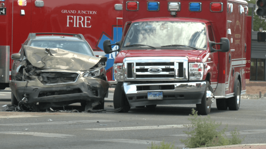 Vehicle accident involving an ambulance in Clifton; I-70B temporarily closes