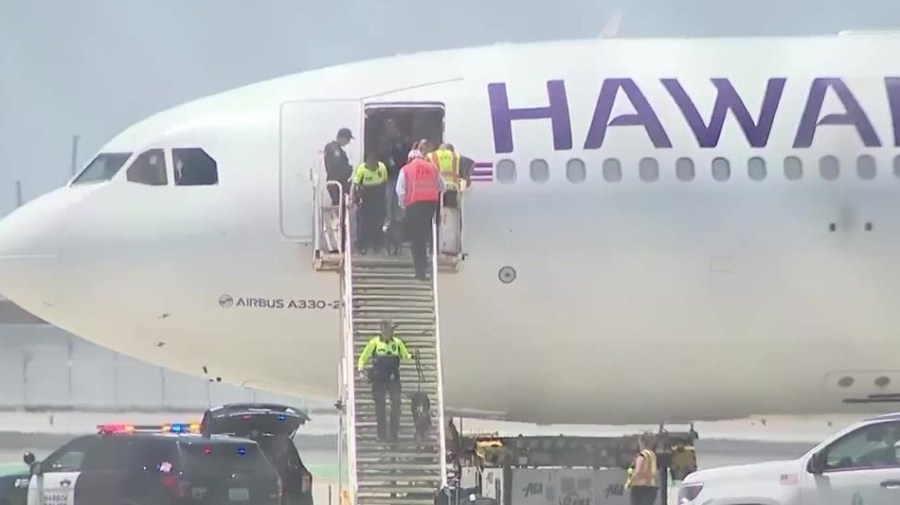 Military man arrested in San Diego for false bomb threat on Hawaiian Airlines flight