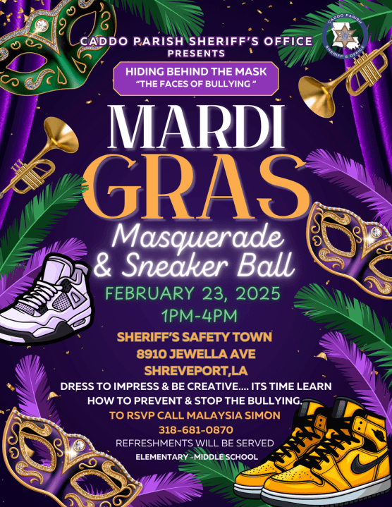 Mardi Gras Masquerade & Sneaker Ball for teens in Shreveport