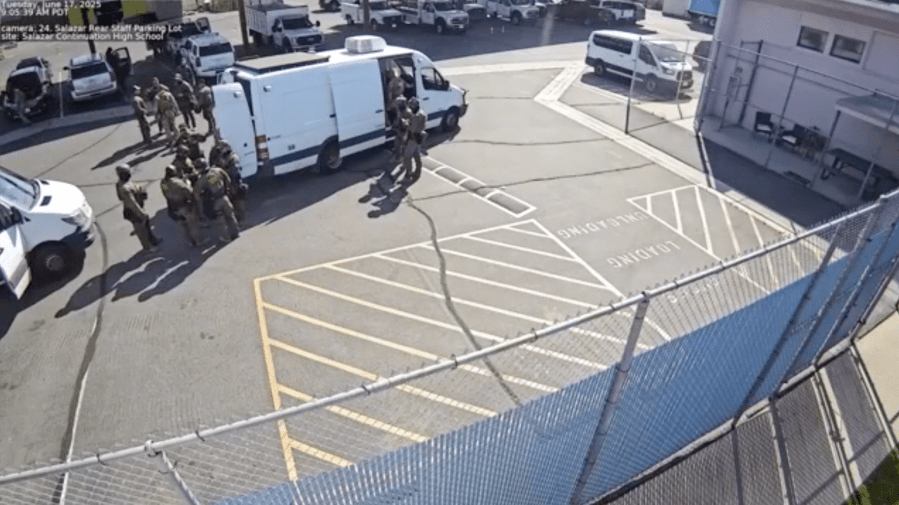 Immigration agents seen urinating on grounds of Pico Rivera school, officials say