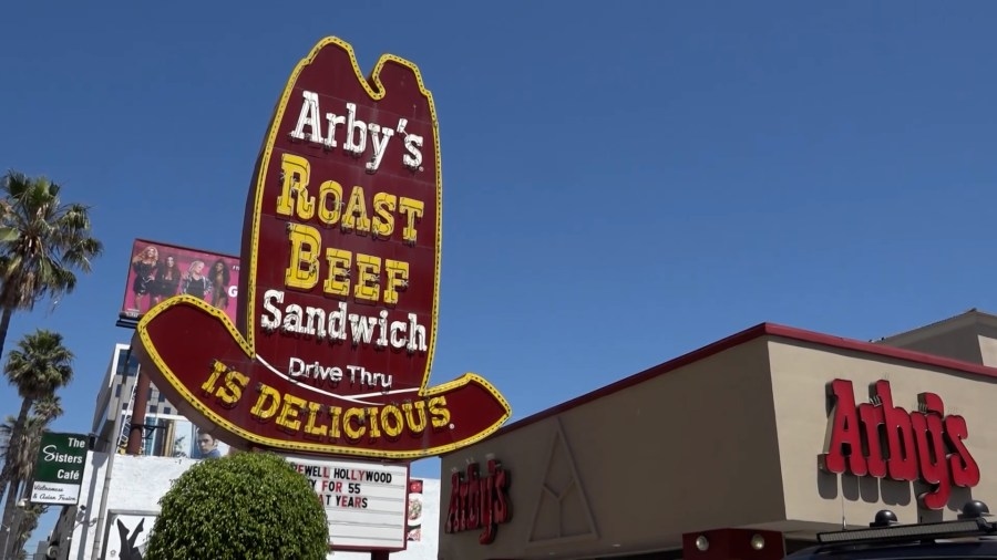 Hollywood's iconic Arby's cowboy hat sign is riding off into the sunset to make way for this massive chain