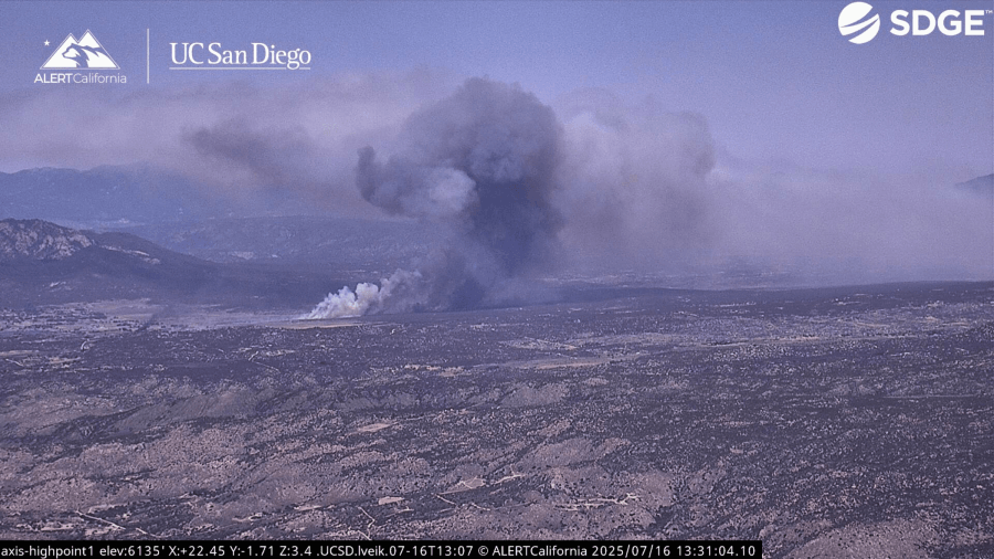 Two fires erupt, combine and spread in Riverside County
